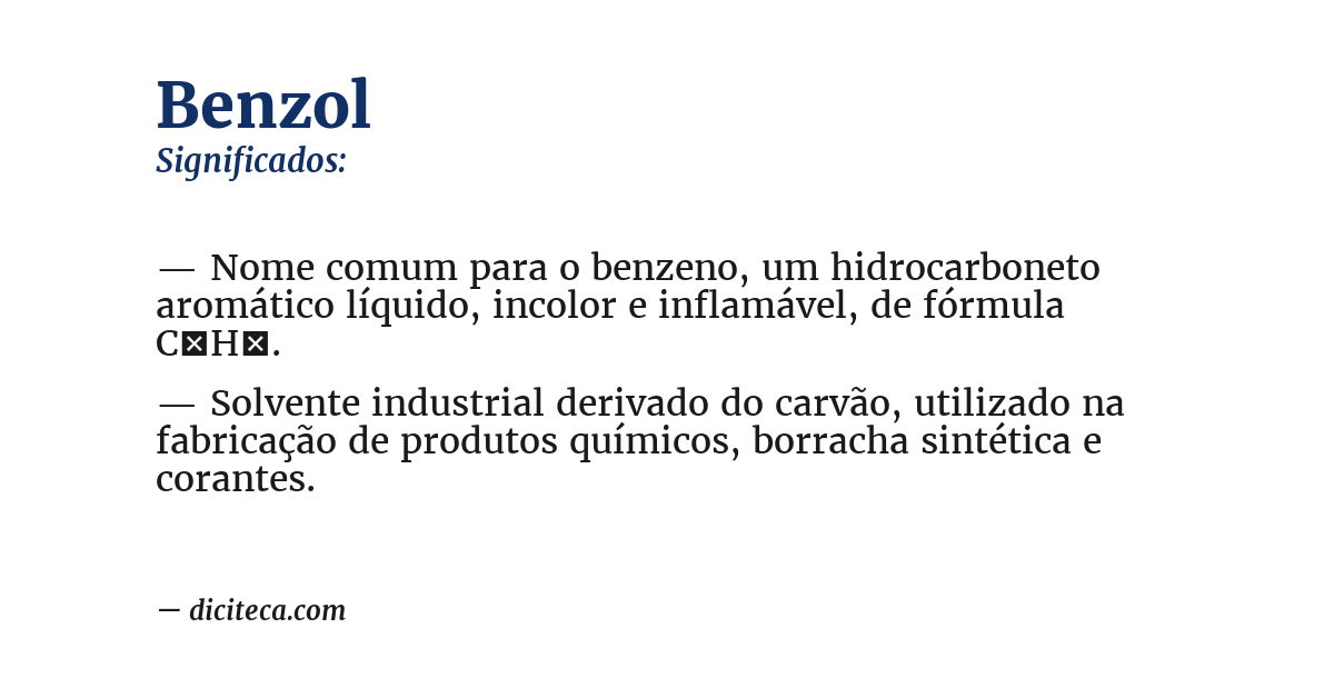 Significado de benzol