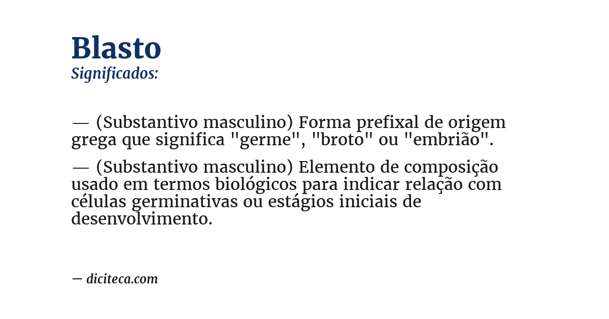 Significado de blasto