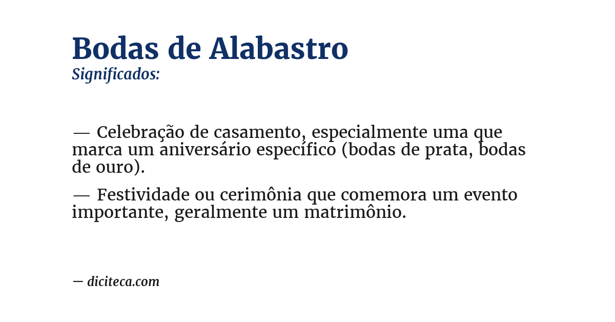 Significado de bodas de alabastro