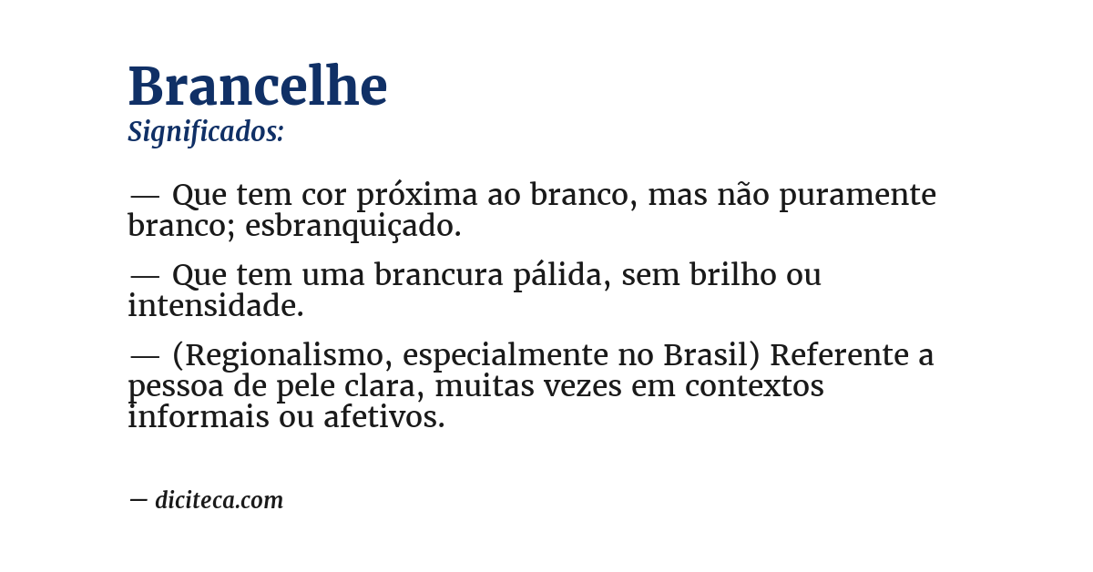Significado de brancelhe