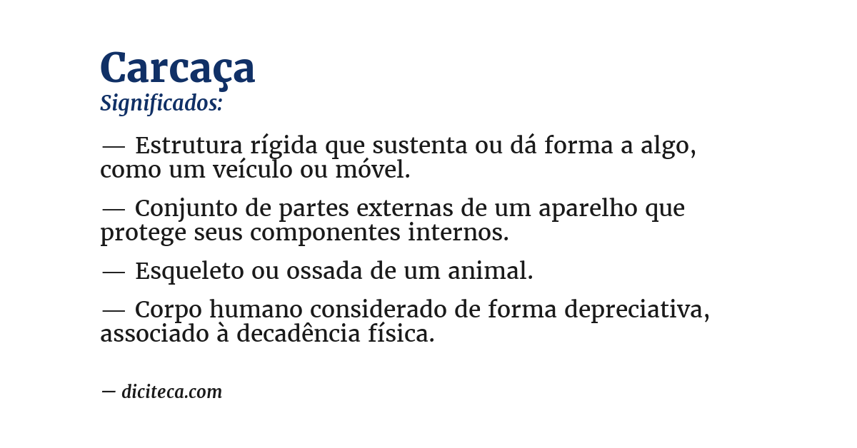 Significado de carcaça