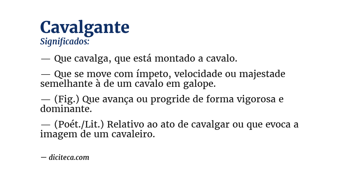 Significado de cavalgante