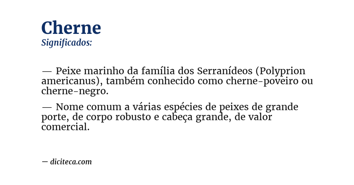 Significado de cherne
