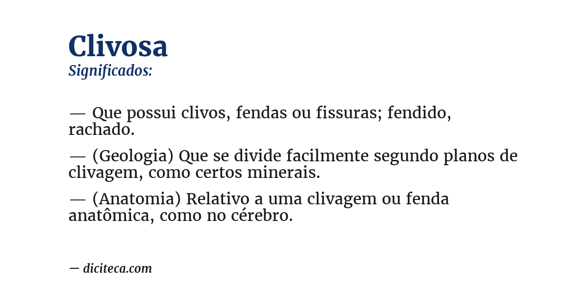 Significado de clivosa