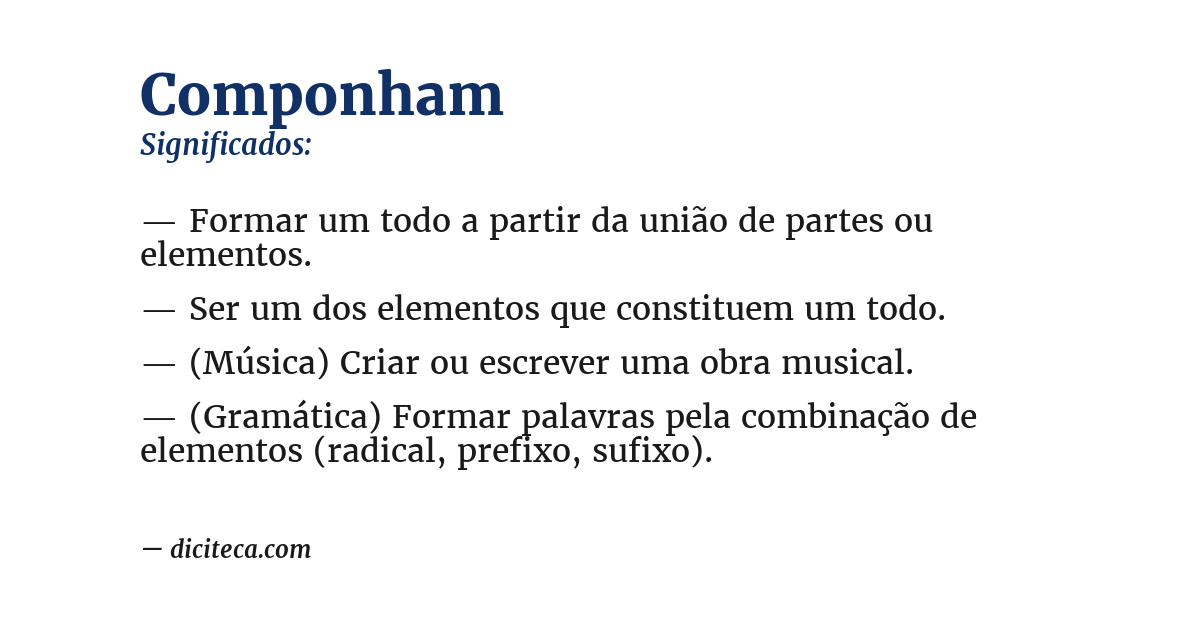 Significado de componham