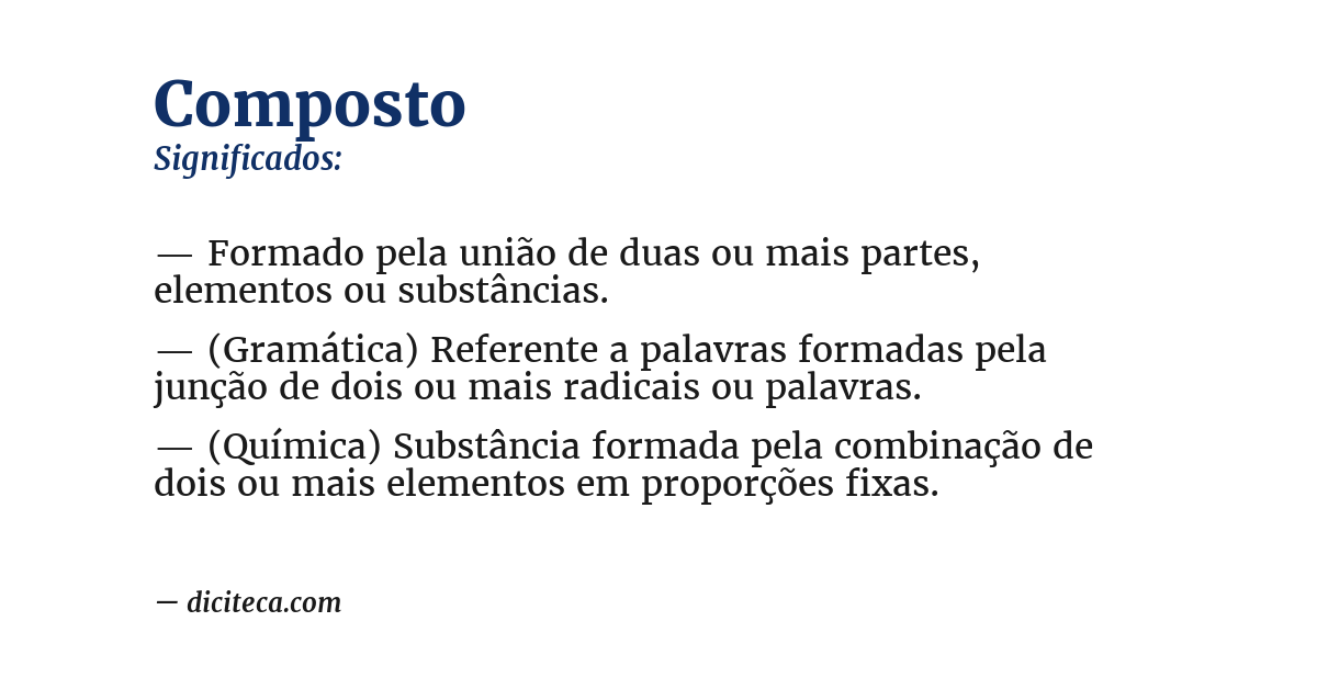Significado de composto