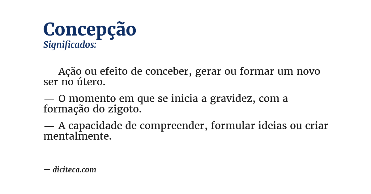 Significado de concepção
