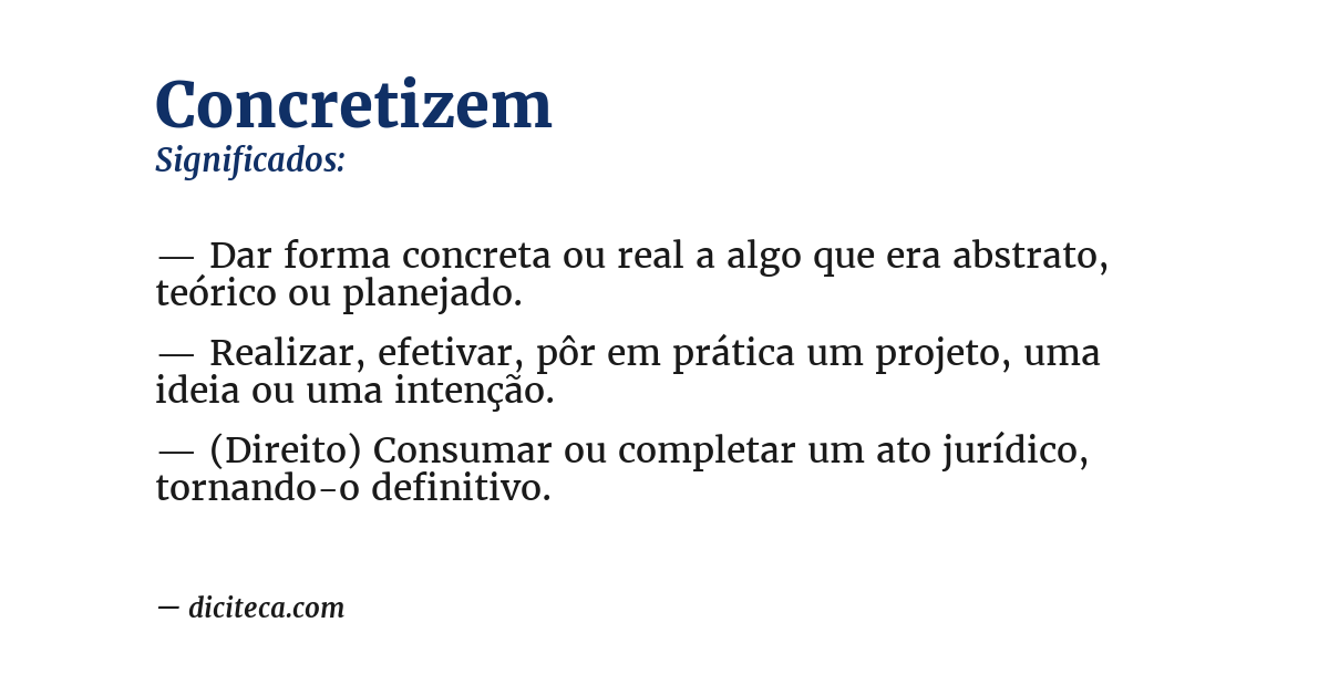 Significado de concretizem