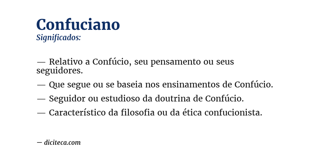 Significado de confuciano