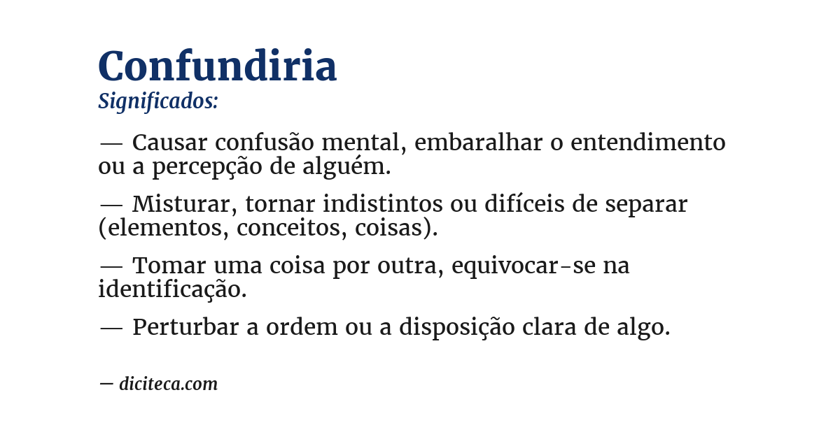 Significado de confundiria