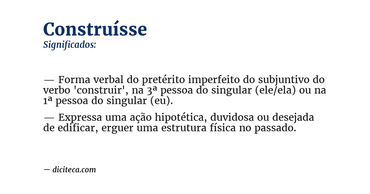 Significado de construísse