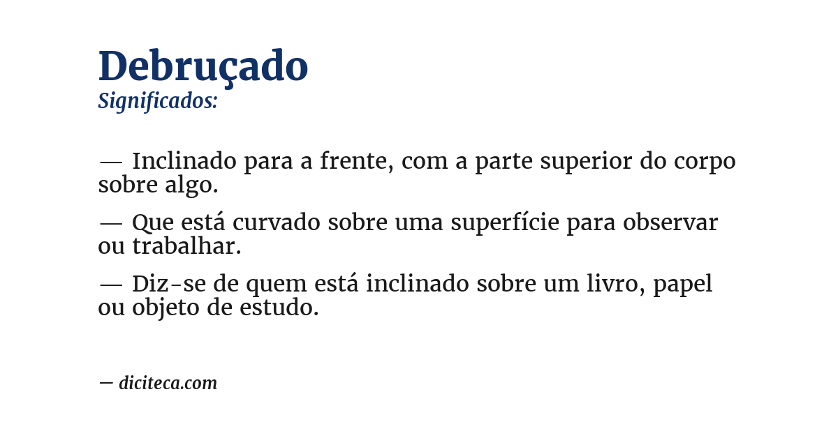 Significado de debruçado