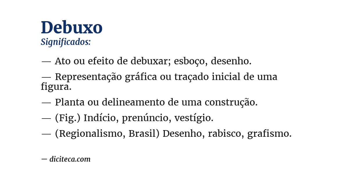 Significado de debuxo