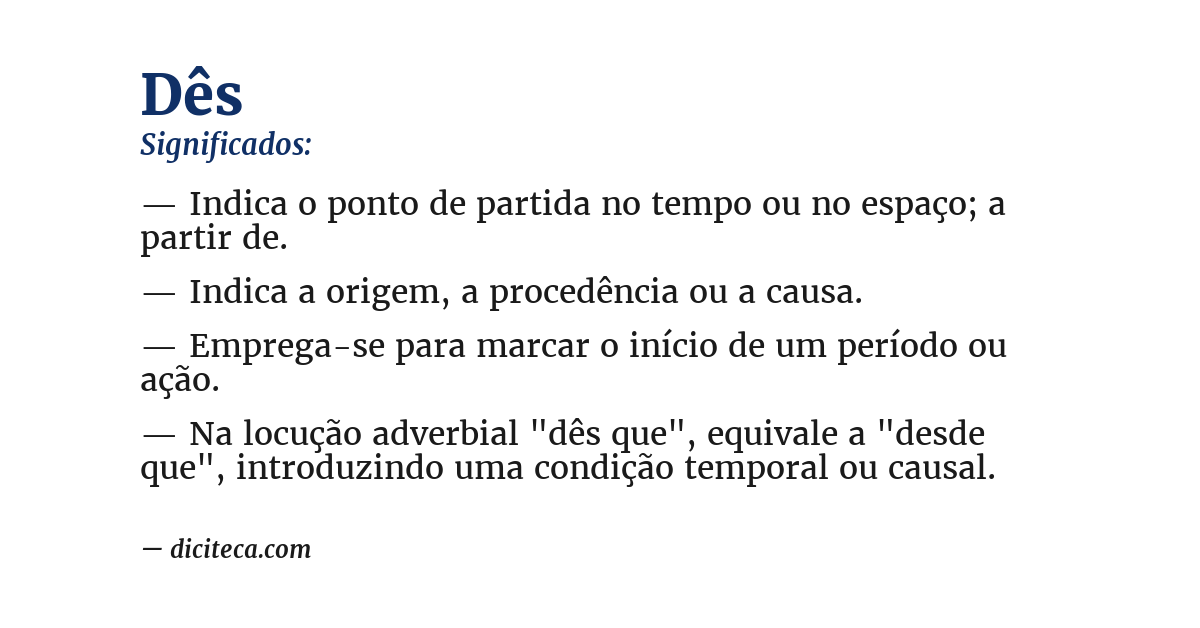 Significado de dês
