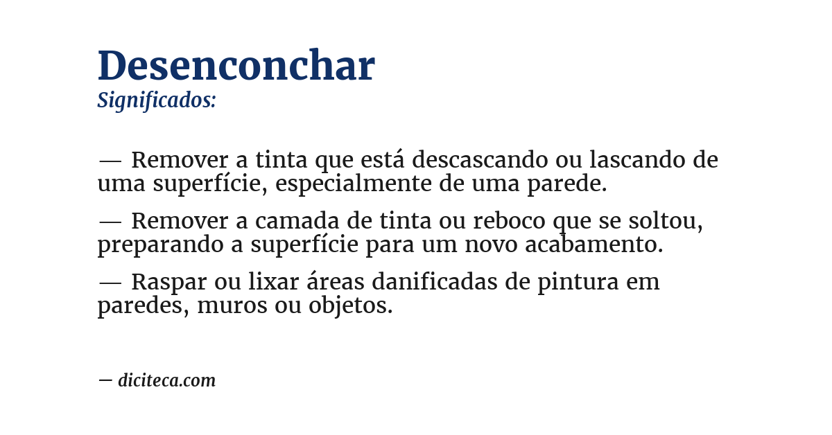 Significado de desenconchar