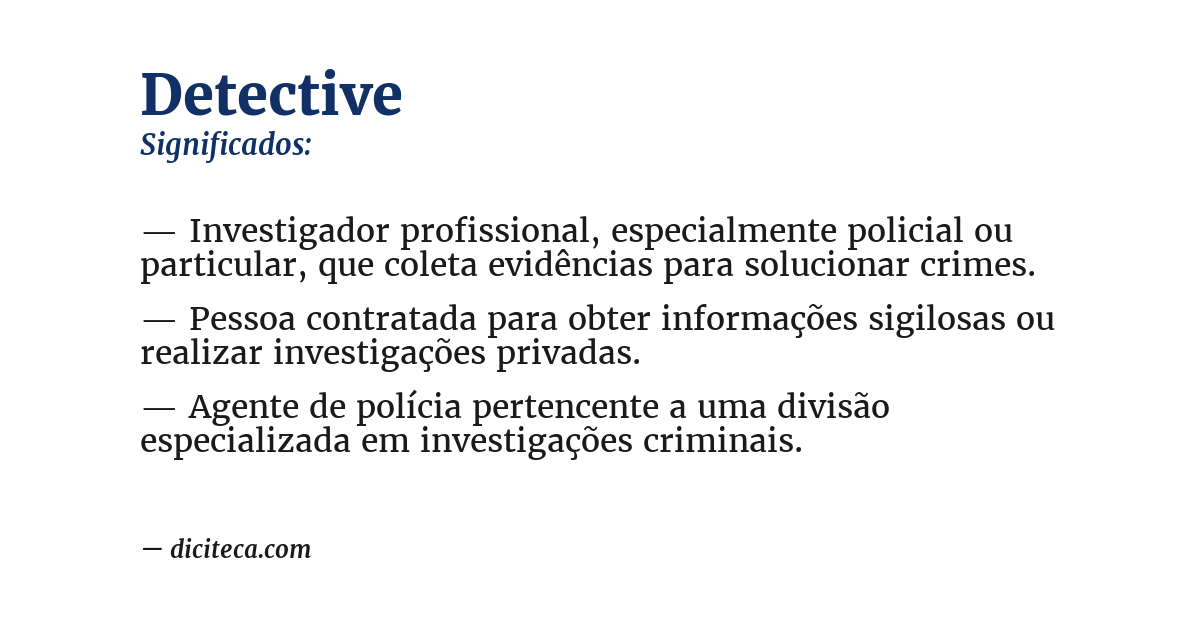 Significado de detective