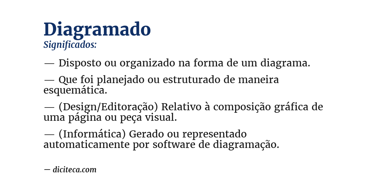 Significado de diagramado