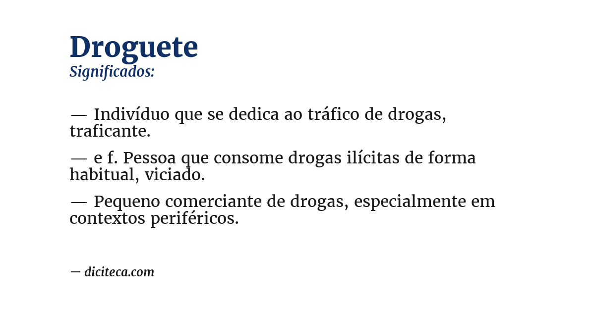 Significado de droguete