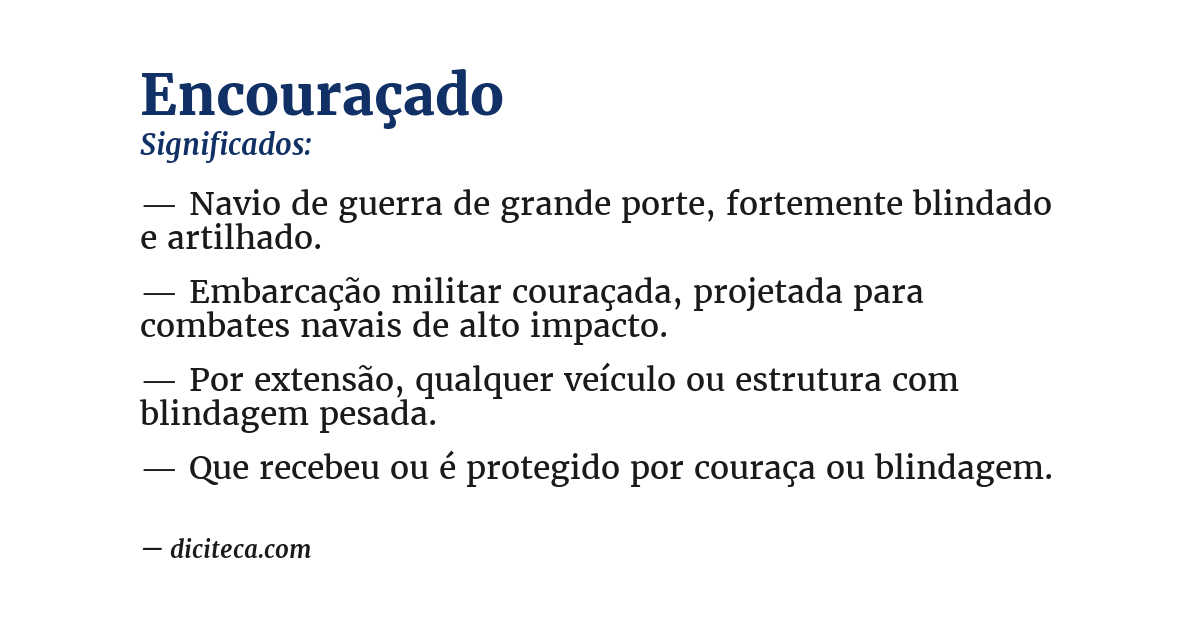 Significado de encouraçado