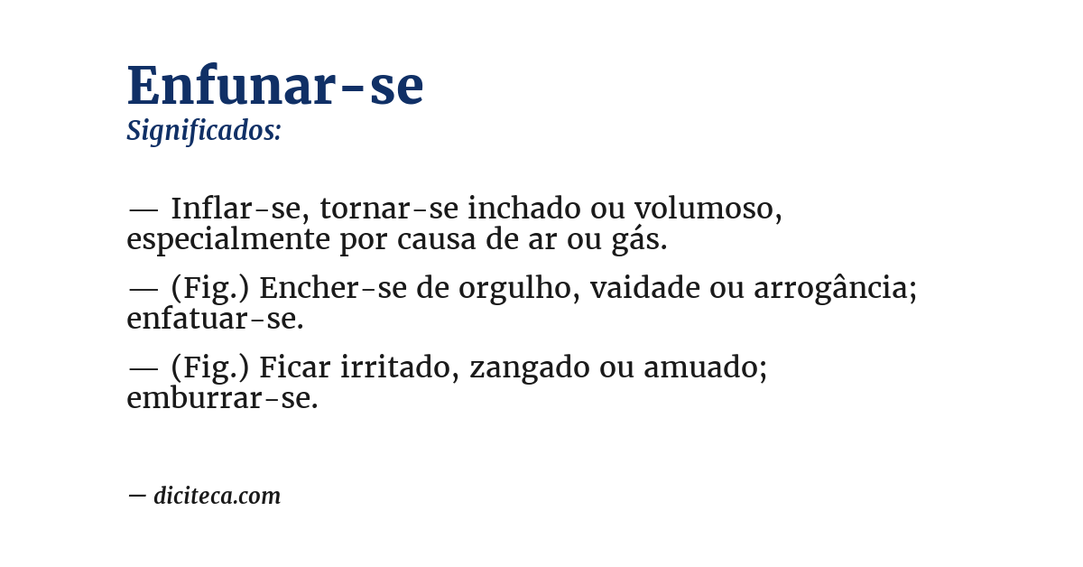 Significado de enfunar-se