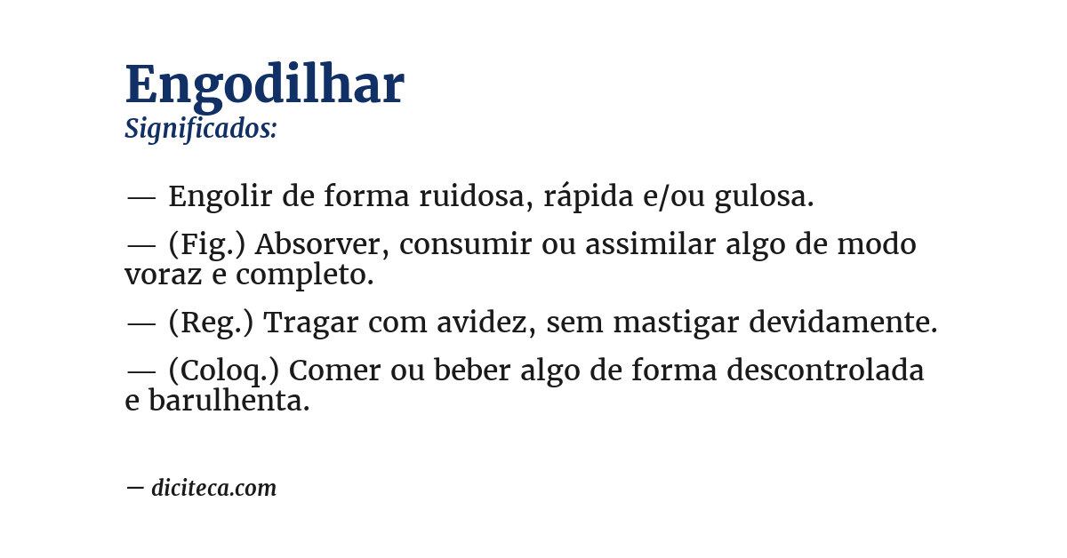 Significado de engodilhar