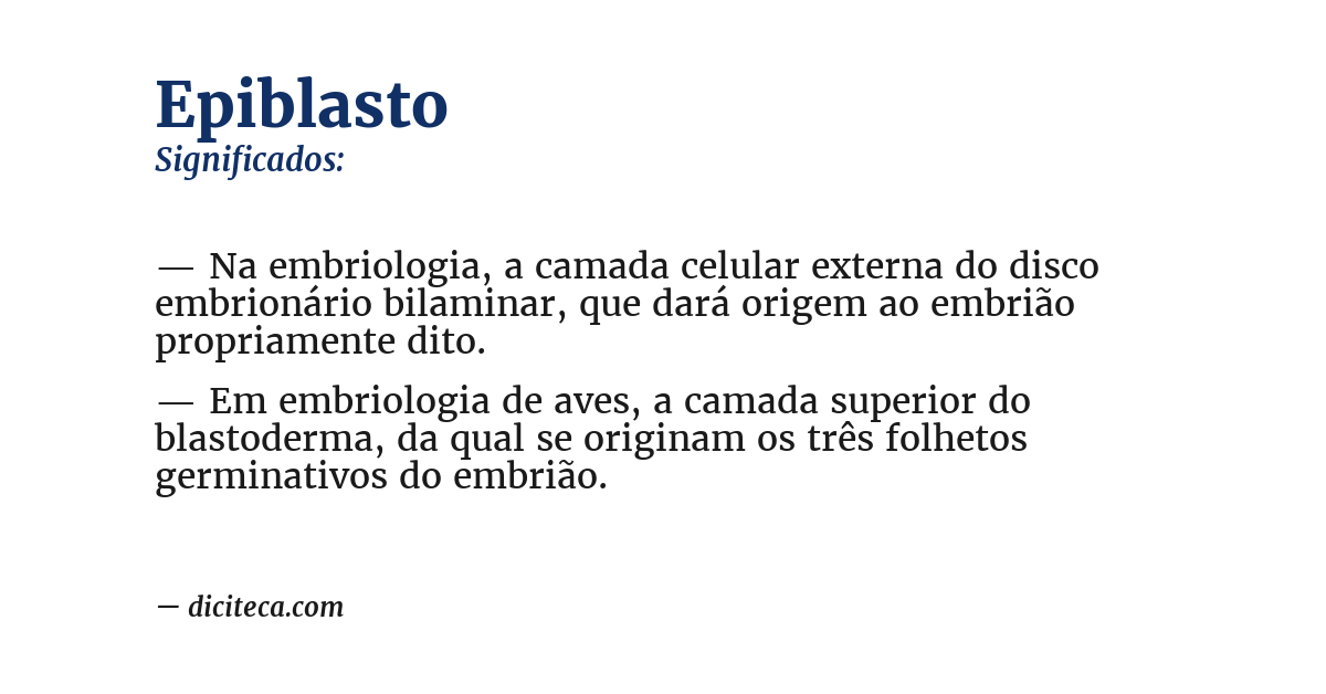 Significado de epiblasto