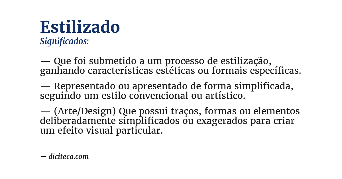 Significado de estilizado