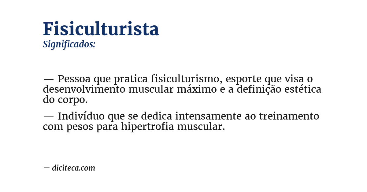 Significado de fisiculturista
