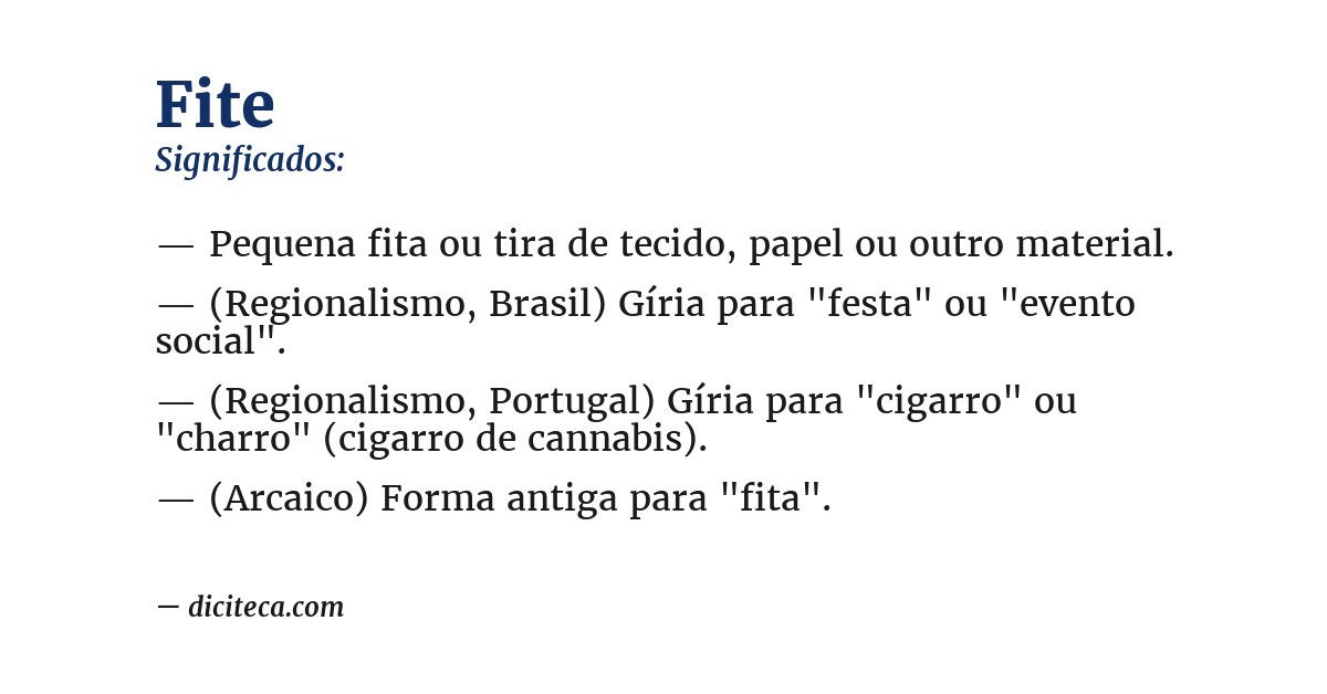 Significado de fite