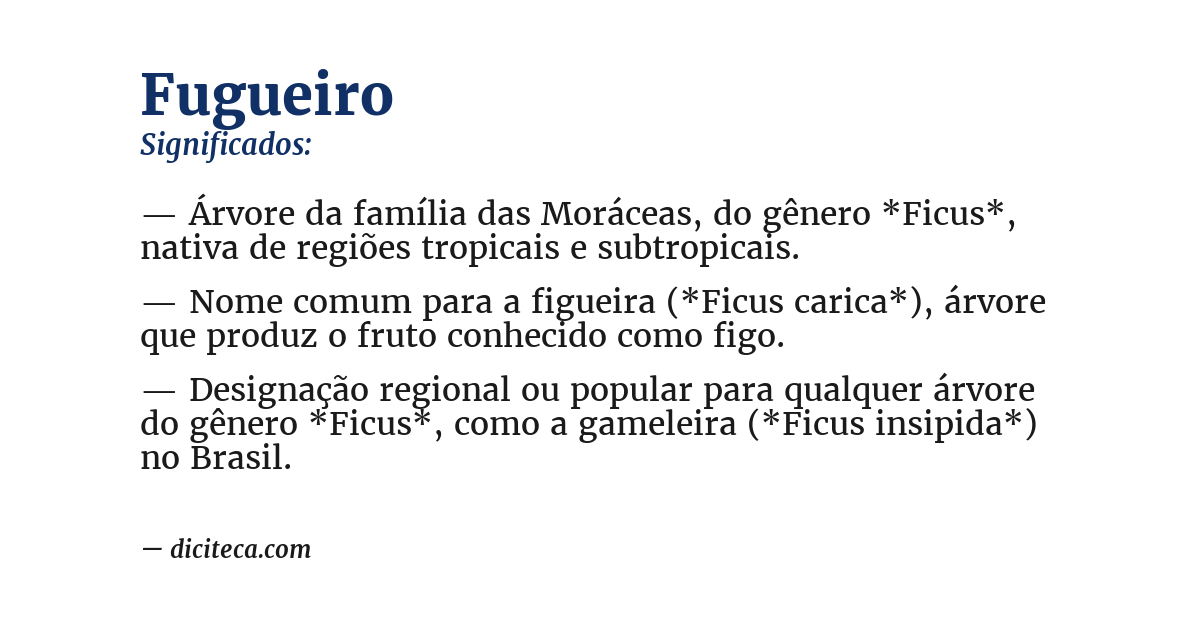 Significado de fugueiro