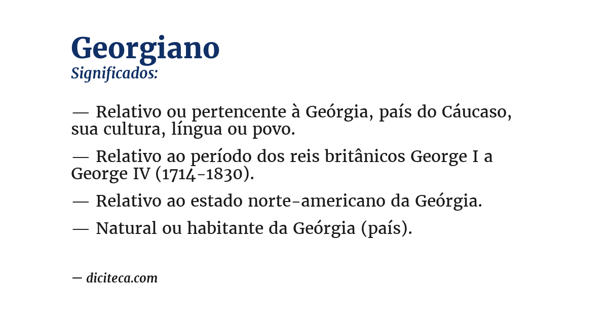 Significado de georgiano
