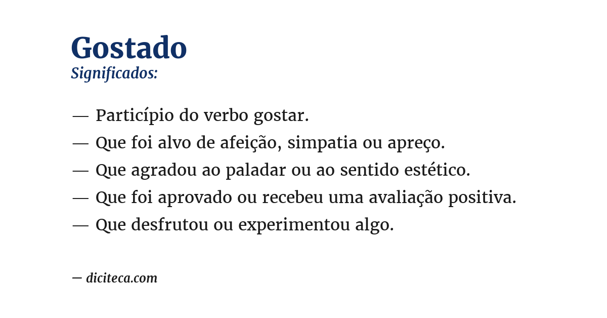 Significado de gostado