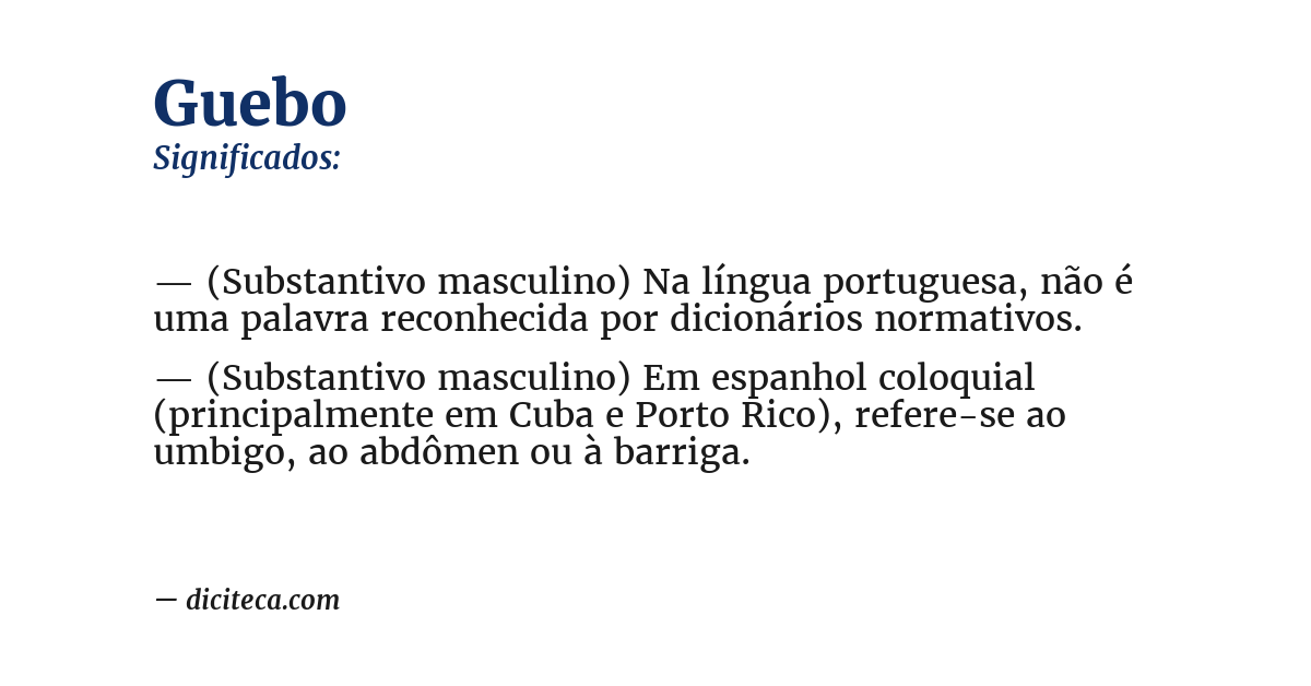 Significado de guebo