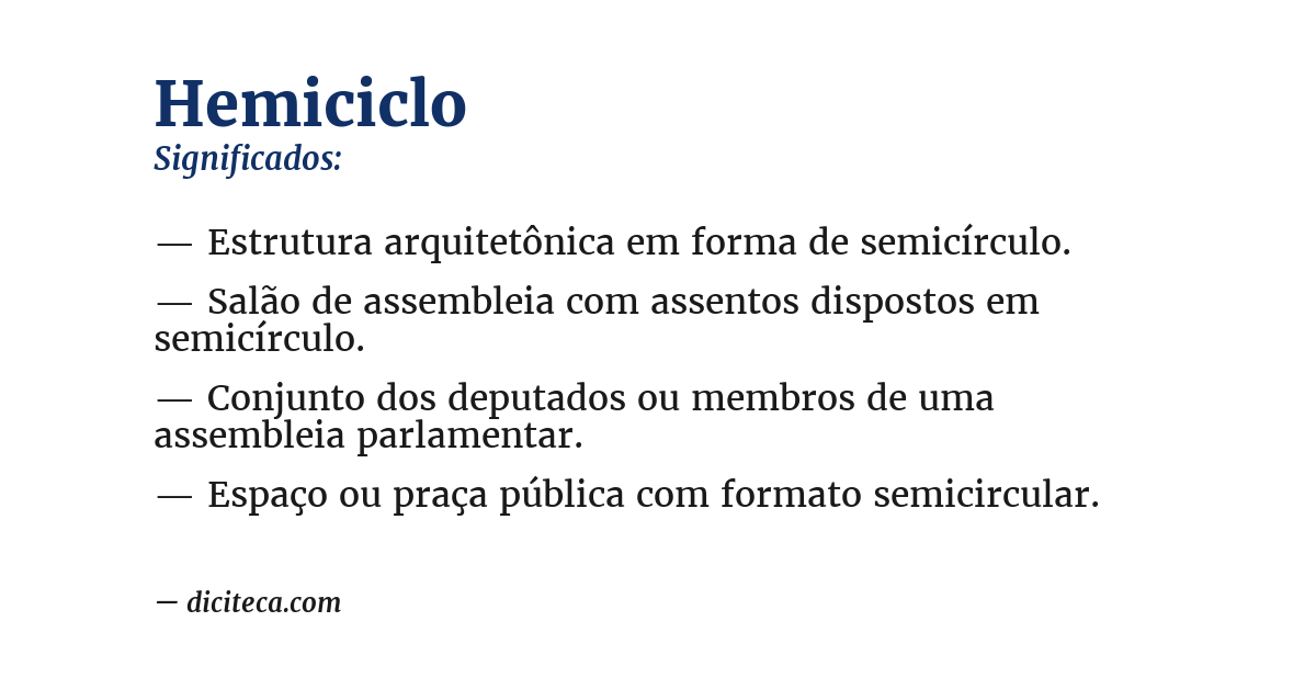 Significado de hemiciclo