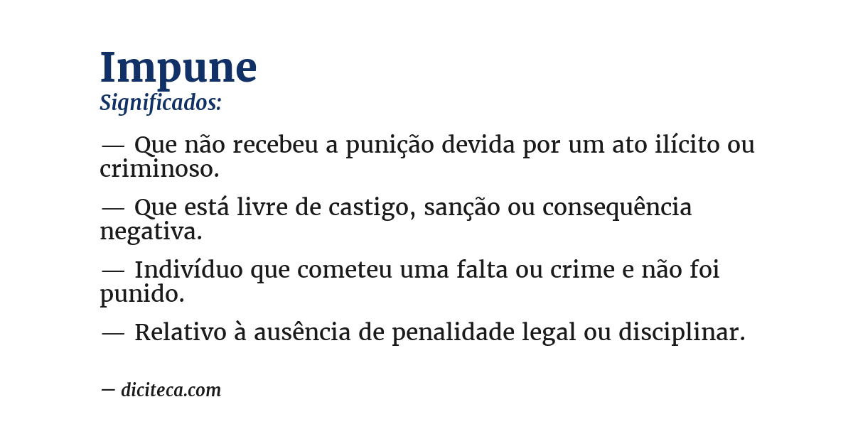 Significado de impune