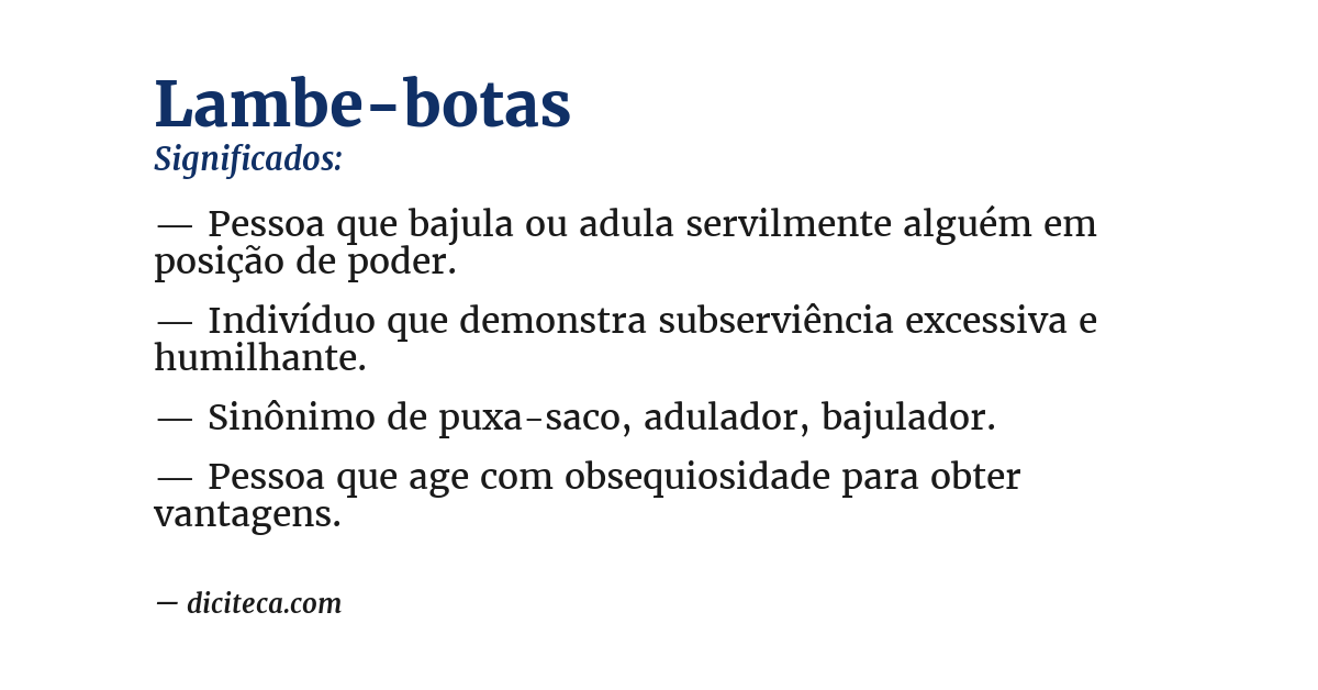 Significado de lambe-botas