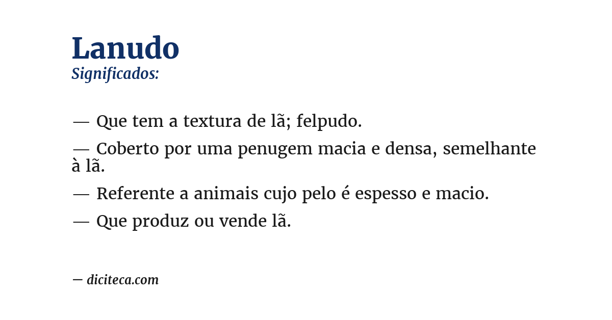 Significado de lanudo
