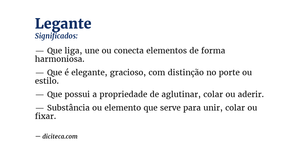 Significado de legante