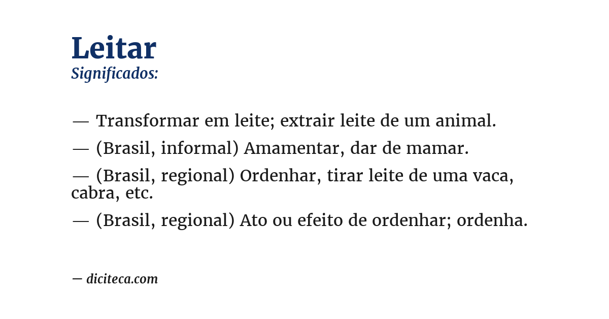 Significado de leitar