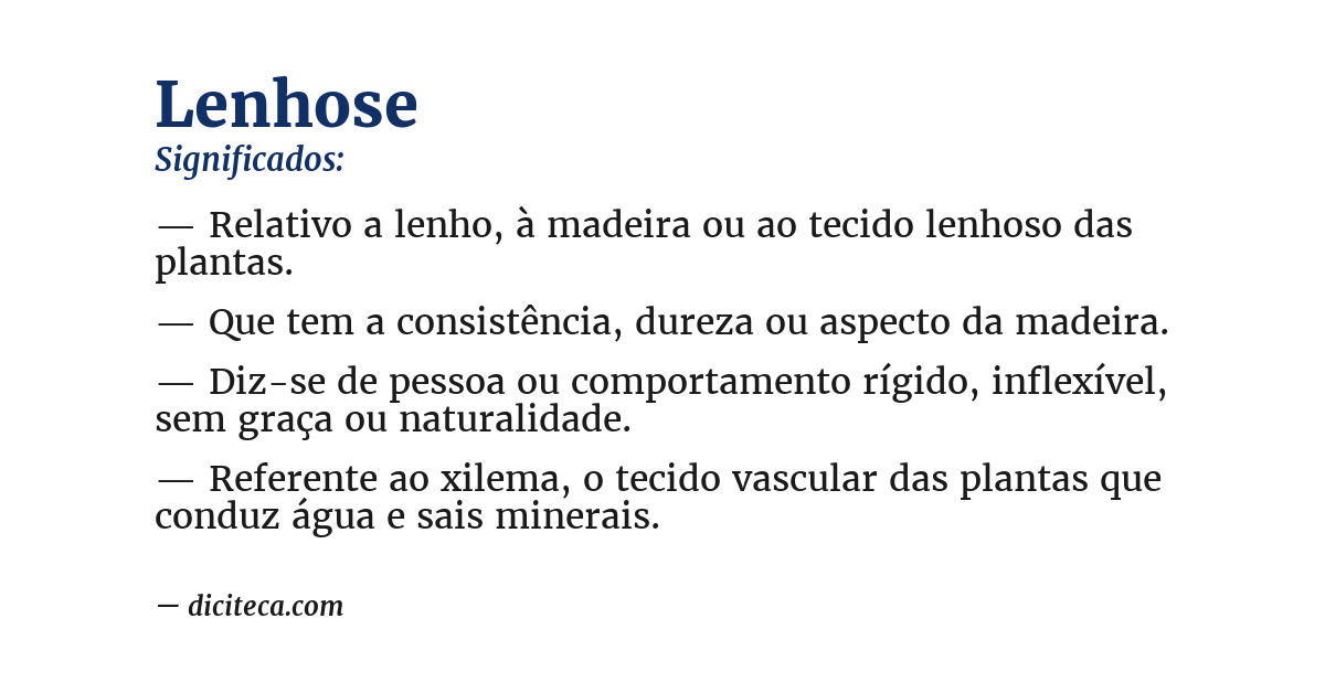 Significado de lenhose