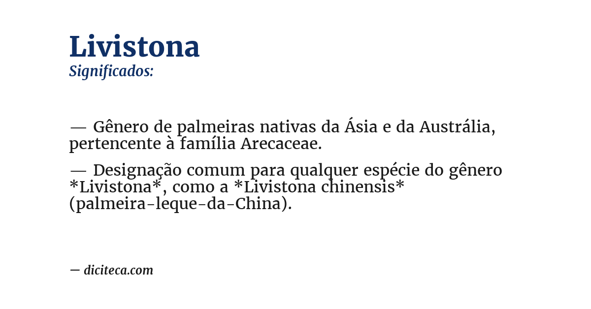 Significado de livistona