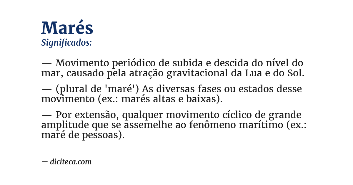 Significado de marés