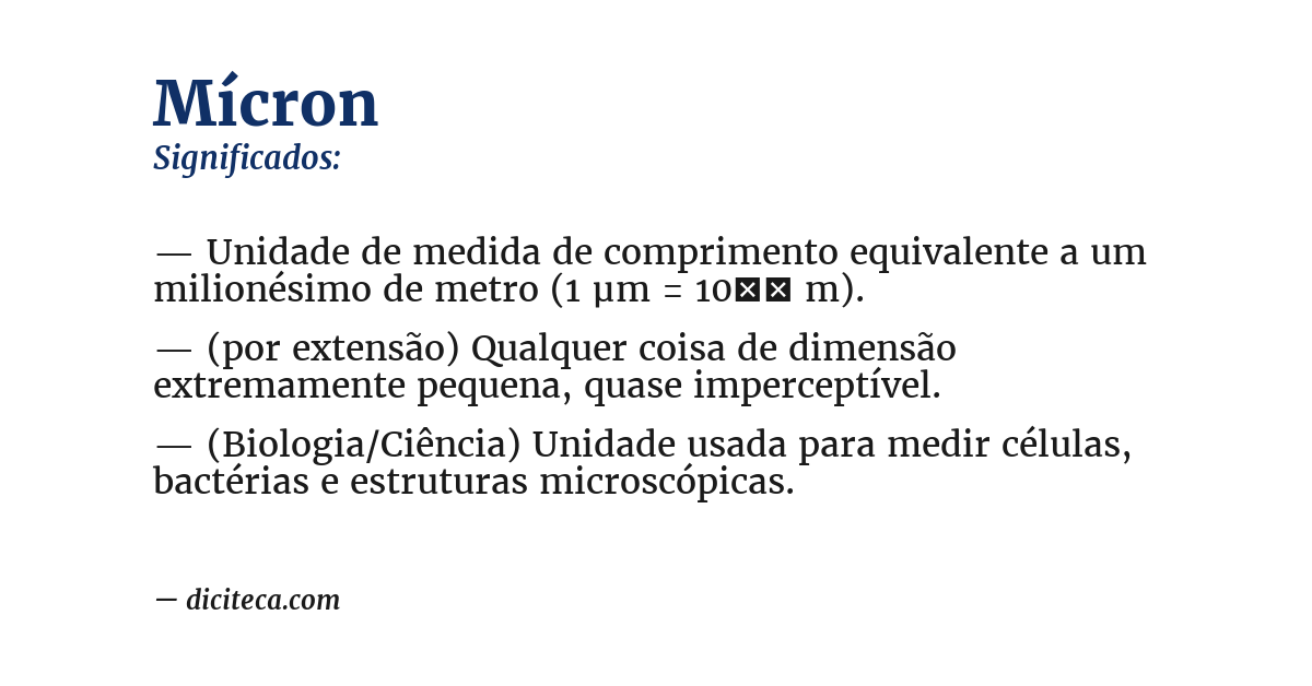 Significado de mícron