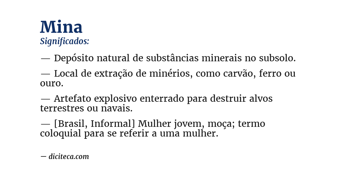 Significado de mina