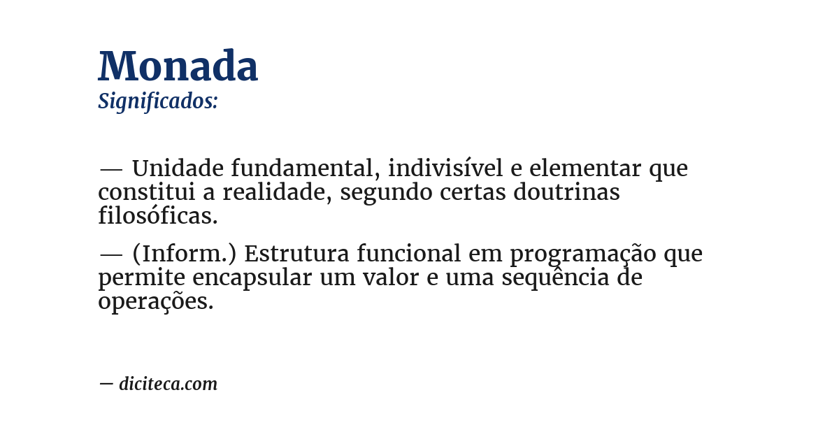 Significado de monada