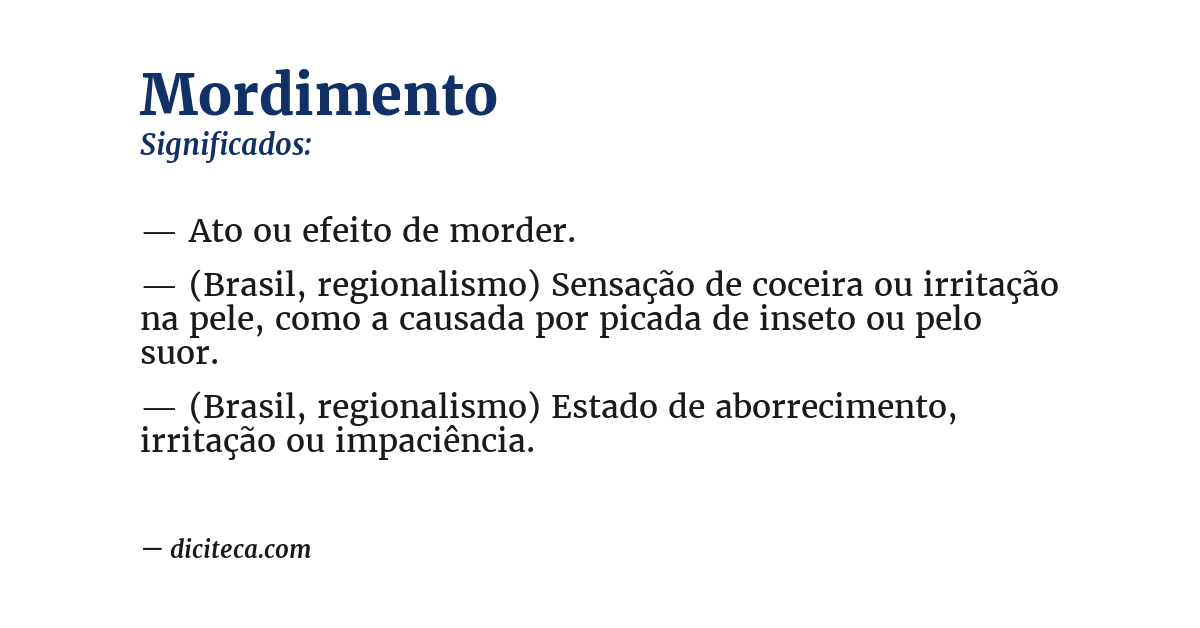 Significado de mordimento