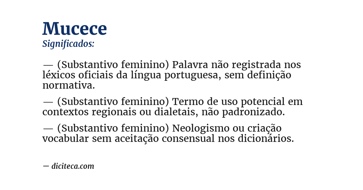 Significado de mucece