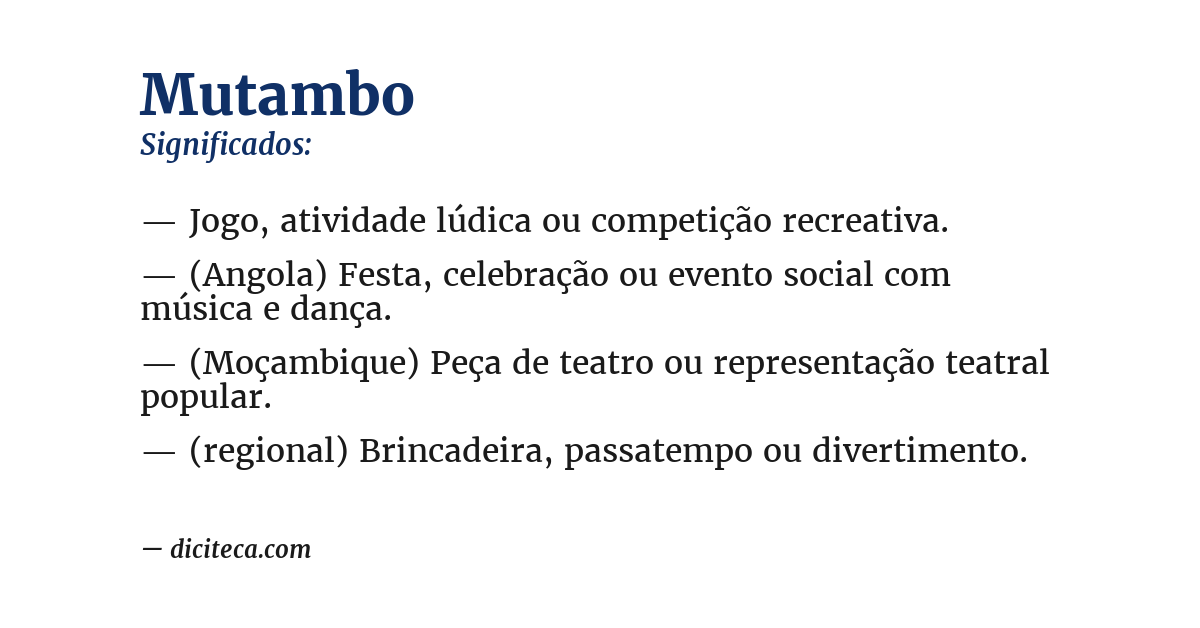 Significado de mutambo