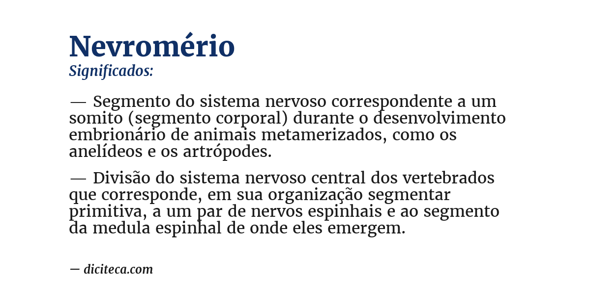 Significado de nevromério