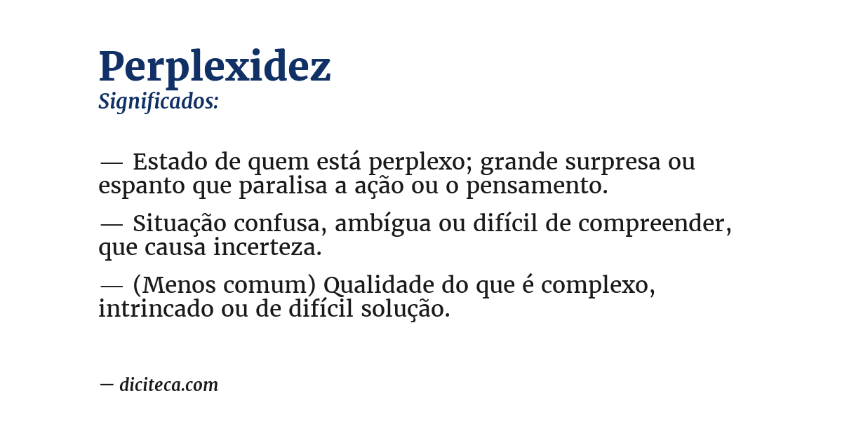 Significado de perplexidez